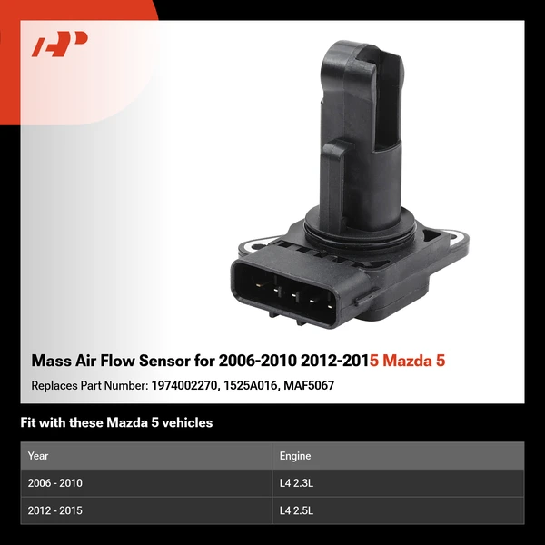 Mass Air Flow Sensor for 2006-2010 2012-2015 Mazda 5