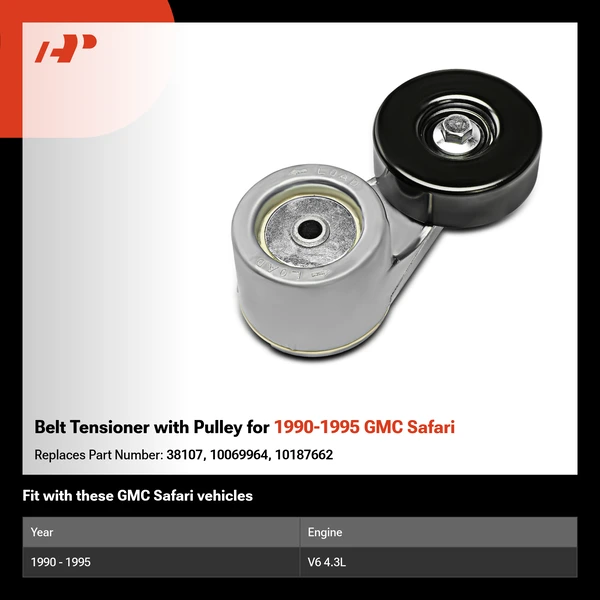Belt Tensioner with Pulley for 1990-1995 GMC Safari