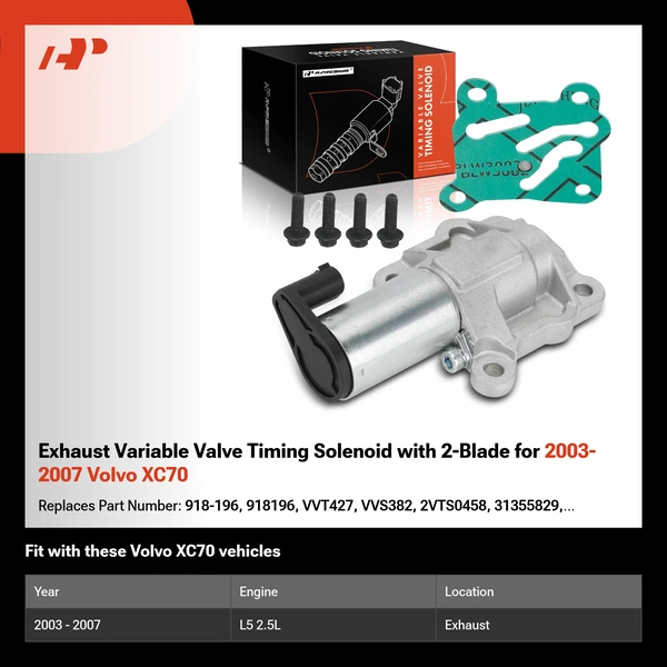 Exhaust Variable Valve Timing Solenoid with 2-Blade for 2003-2007 Volvo XC70