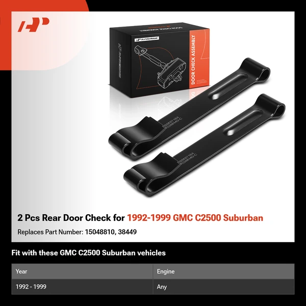 2 Pcs Rear Door Check for 1992-1999 GMC C2500 Suburban