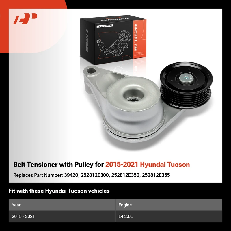 Belt Tensioner with Pulley for 2015-2021 Hyundai Tucson