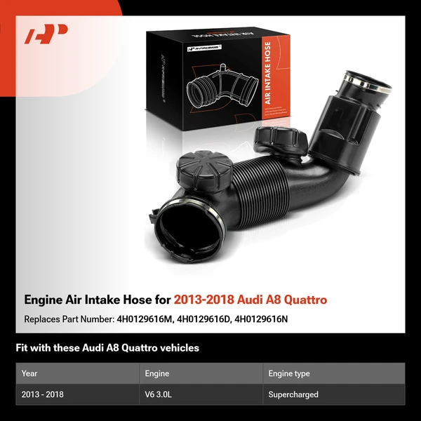 Engine Air Intake Hose for 2013-2018 Audi A8 Quattro