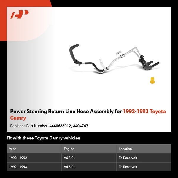 Power Steering Return Line Hose Assembly for 1992-1993 Toyota Camry