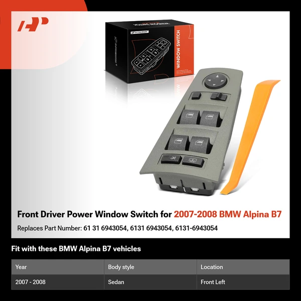 Front Driver Power Window Switch for 2007-2008 BMW Alpina B7