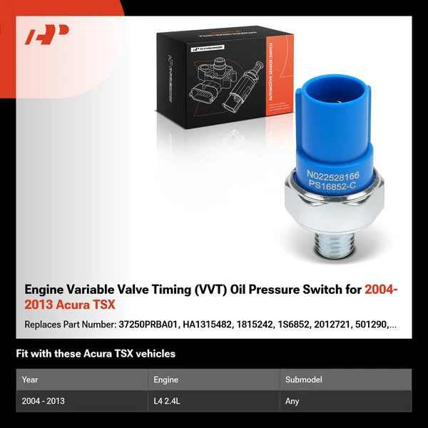 Engine Variable Valve Timing (VVT) Oil Pressure Switch for 2004-2013 Acura TSX
