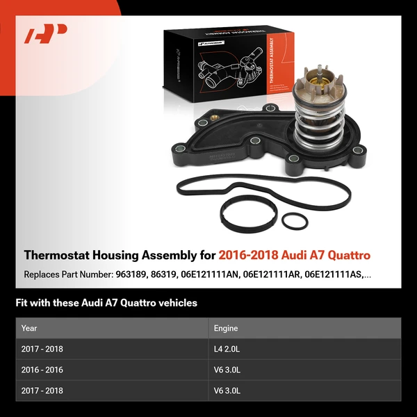 Thermostat Housing Assembly for 2016-2018 Audi A7 Quattro