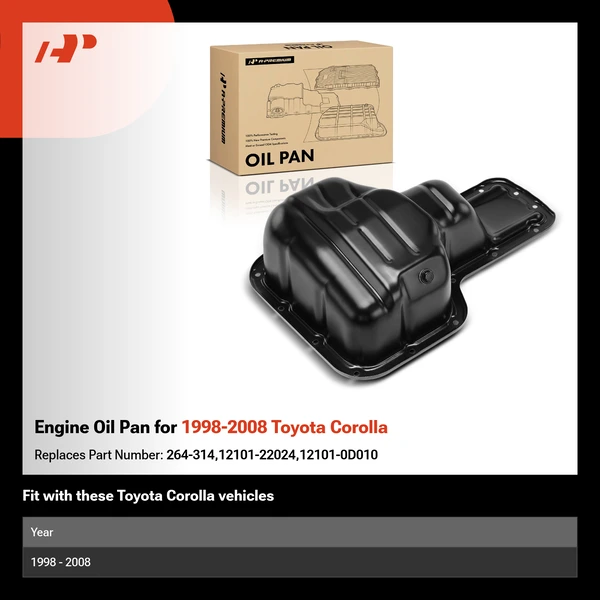 Engine Oil Pan for 1998-2008 Toyota Corolla