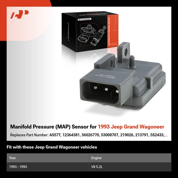 Manifold Pressure (MAP) Sensor for 1993 Jeep Grand Wagoneer