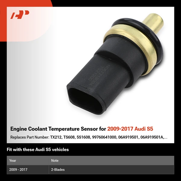 Engine Coolant Temperature Sensor for 2009-2017 Audi S5
