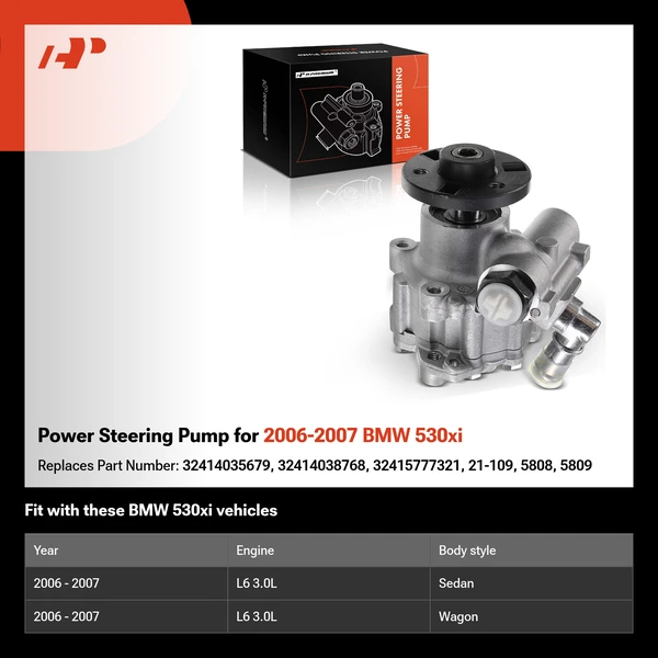 Power Steering Pump for 2006-2007 BMW 530xi