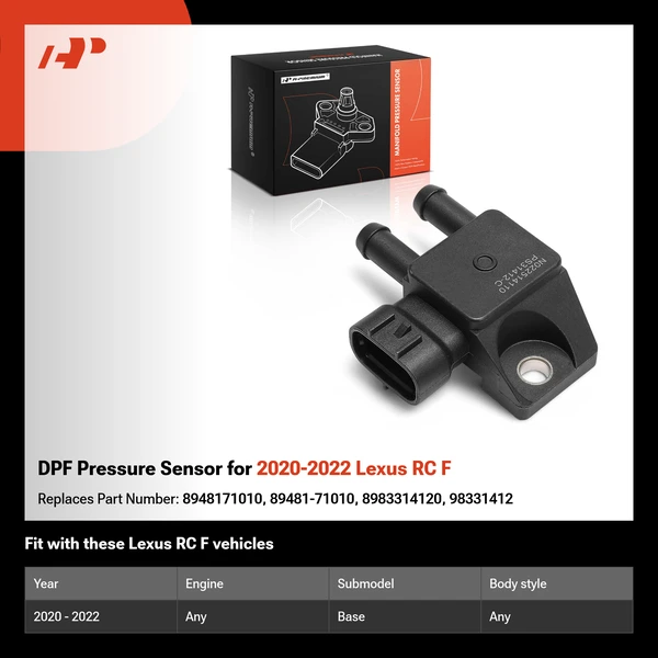 DPF Pressure Sensor for 2020-2022 Lexus RC F