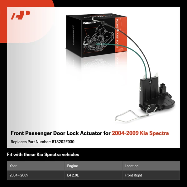 Front Passenger Door Lock Actuator for 2004-2009 Kia Spectra