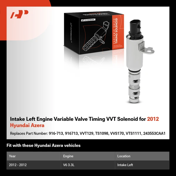 Intake Left Engine Variable Valve Timing VVT Solenoid for 2012 Hyundai Azera