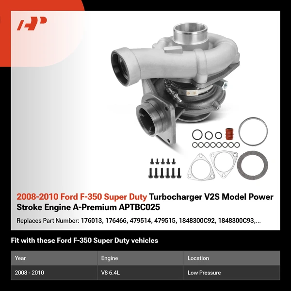 2008-2010 Ford F-350 Super Duty Turbocharger V2S Model Power Stroke Engine A-Premium APTBC025