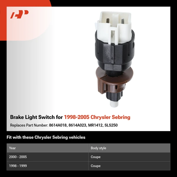 Brake Light Switch for 1998-2005 Chrysler Sebring