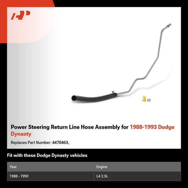 Power Steering Return Line Hose Assembly for 1988-1993 Dodge Dynasty