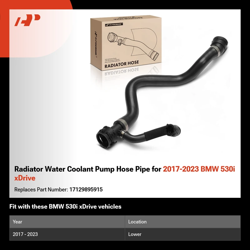 Radiator Water Coolant Pump Hose Pipe for 2017-2023 BMW 530i xDrive