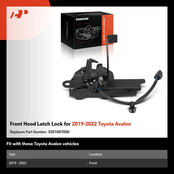 Front Hood Latch Lock for 2019-2022 Toyota Avalon