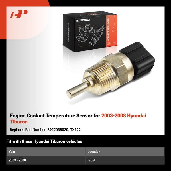 Engine Coolant Temperature Sensor for 2003-2008 Hyundai Tiburon