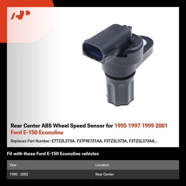 Rear Center ABS Wheel Speed Sensor for 1995 1997 1999 2001 Ford E-150 Econoline