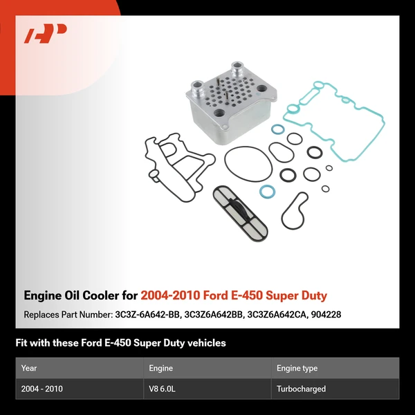 Engine Oil Cooler for 2004-2010 Ford E-450 Super Duty