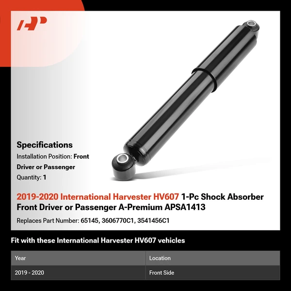 2019-2020 International Harvester HV607 1-Pc Shock Absorber Front Driver or Passenger A-Premium APSA1413