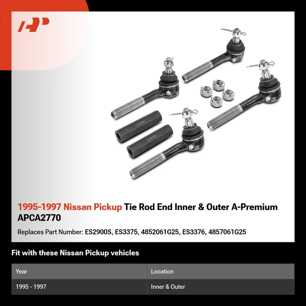1995-1997 Nissan Pickup Tie Rod End Inner & Outer A-Premium APCA2770