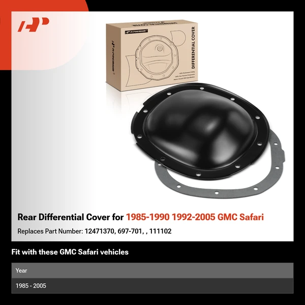 Rear Differential Cover for 1985-1990 1992-2005 GMC Safari