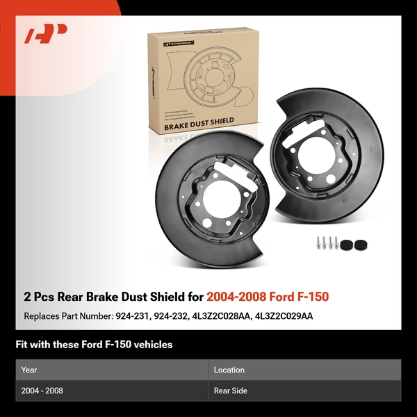 2 Pcs Rear Brake Dust Shield for 2004-2008 Ford F-150