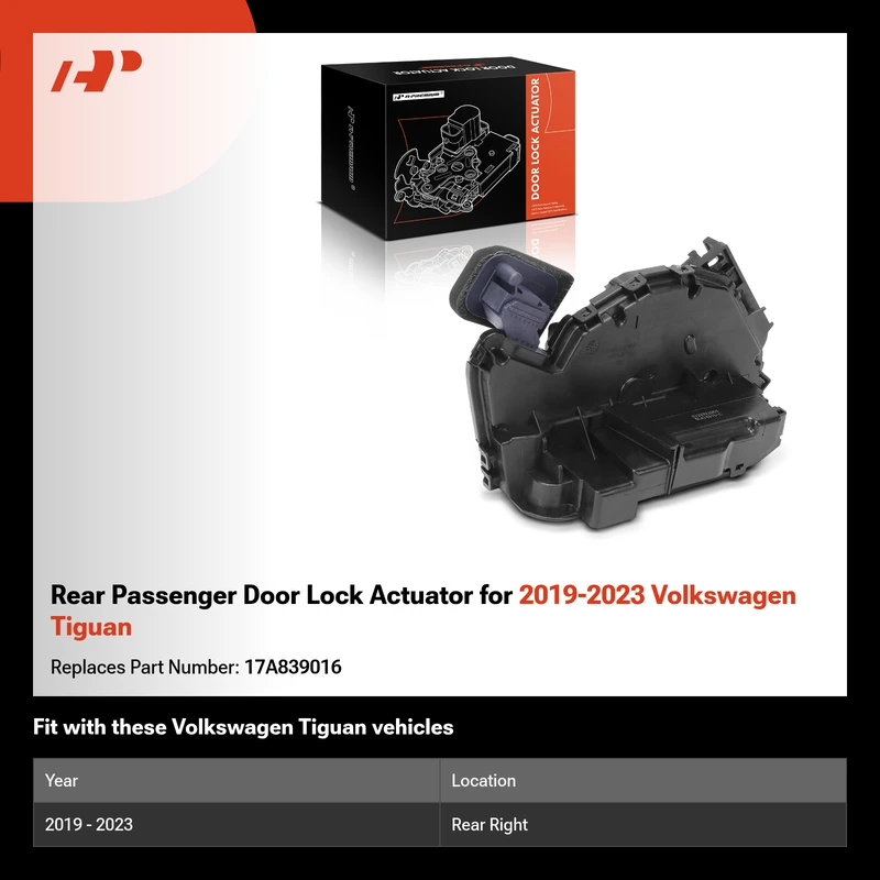 Rear Passenger Door Lock Actuator for 2019-2023 Volkswagen Tiguan