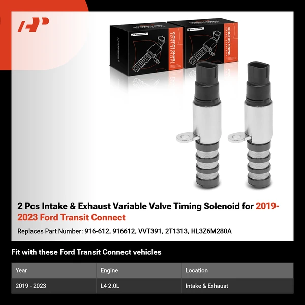 2 Pcs Intake & Exhaust Variable Valve Timing Solenoid for 2019-2023 Ford Transit Connect