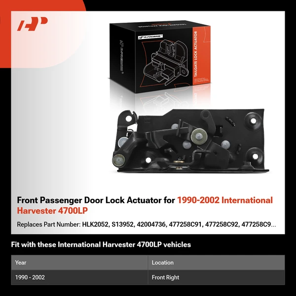 Front Passenger Door Lock Actuator for 1990-2002 International Harvester 4700LP