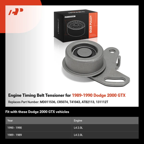 Engine Timing Belt Tensioner for 1989-1990 Dodge 2000 GTX