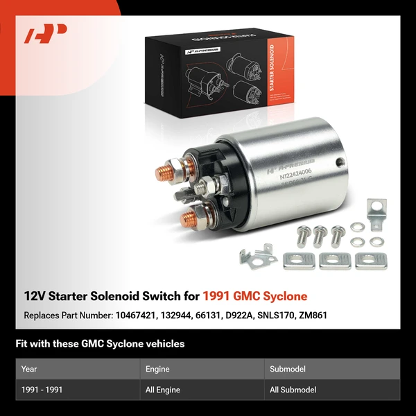 12V Starter Solenoid Switch for 1991 GMC Syclone