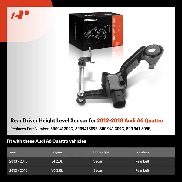 Rear Driver Height Level Sensor for 2012-2018 Audi A6 Quattro