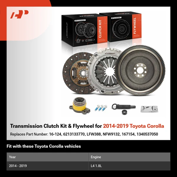 Transmission Clutch Kit & Flywheel for 2014-2019 Toyota Corolla