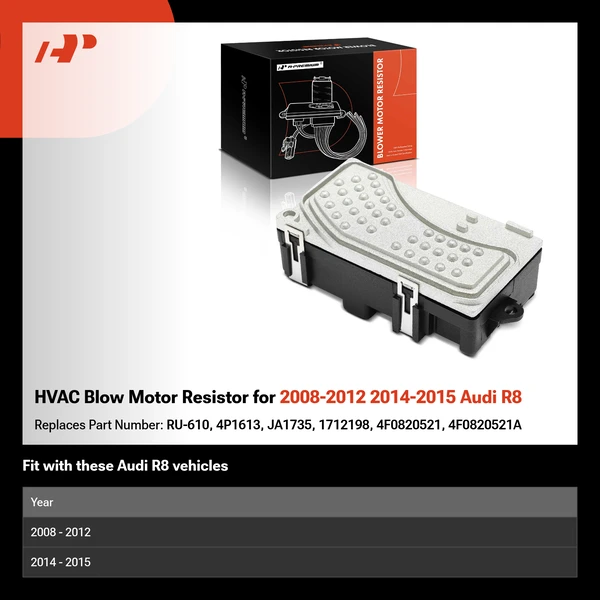 HVAC Blow Motor Resistor for 2008-2012 2014-2015 Audi R8