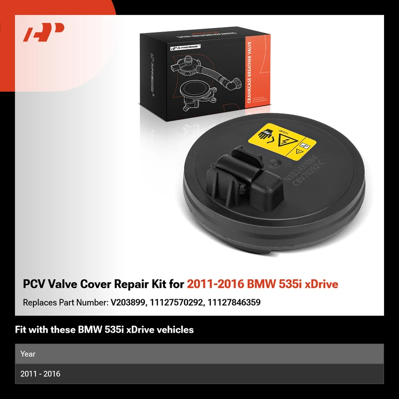 PCV Valve Cover Repair Kit for 2011-2016 BMW 535i xDrive
