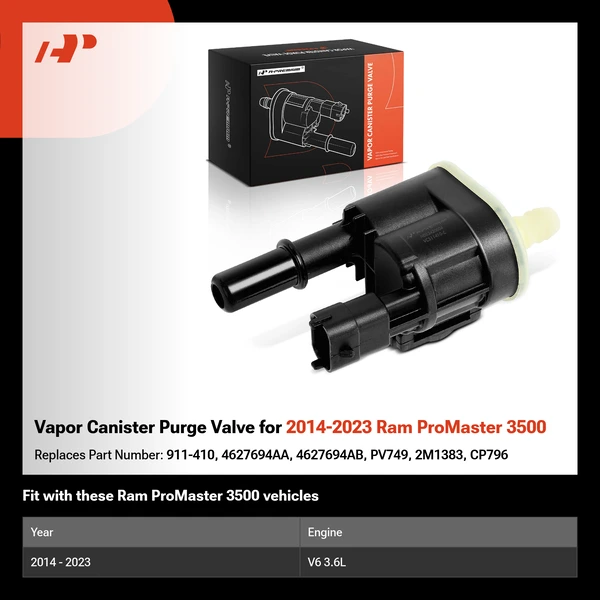 Vapor Canister Purge Valve for 2014-2023 Ram ProMaster 3500