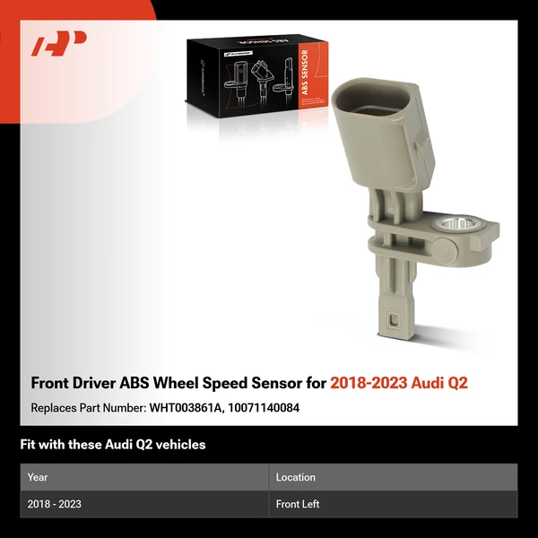 Front Driver ABS Wheel Speed Sensor for 2018-2023 Audi Q2