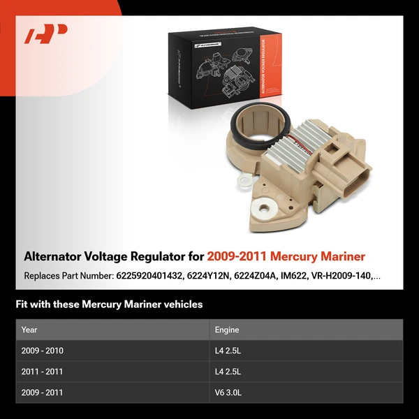 Alternator Voltage Regulator for 2009-2011 Mercury Mariner