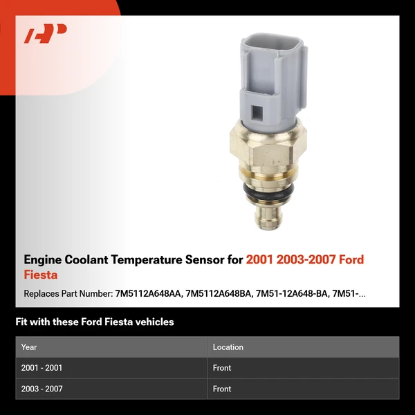 Engine Coolant Temperature Sensor for 2001 2003-2007 Ford Fiesta