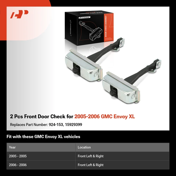2 Pcs Front Door Check for 2005-2006 GMC Envoy XL