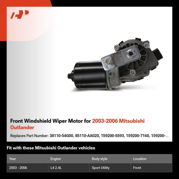 Front Windshield Wiper Motor for 2003-2006 Mitsubishi Outlander
