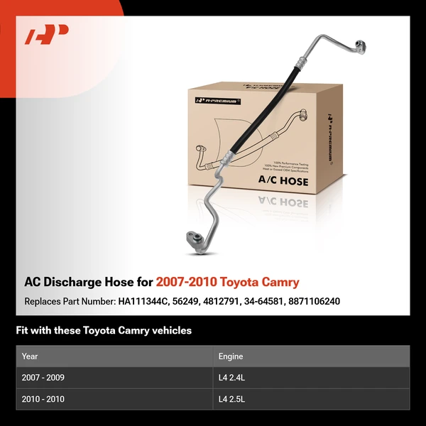 AC Discharge Hose for 2007-2010 Toyota Camry