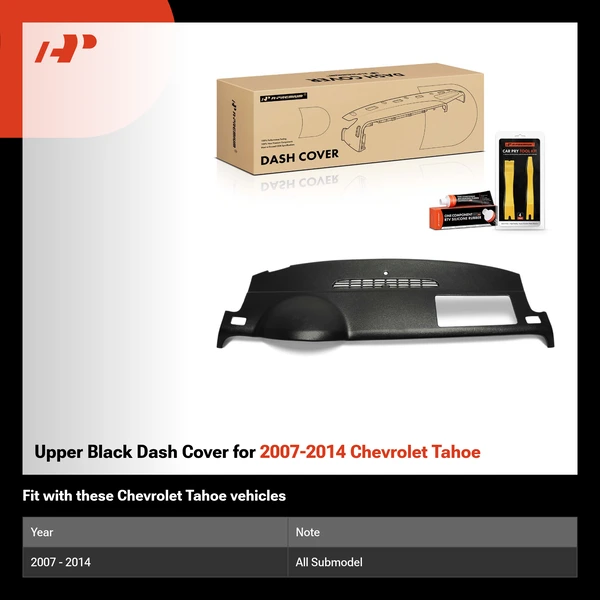 Upper Black Dash Cover for 2007-2014 Chevrolet Tahoe
