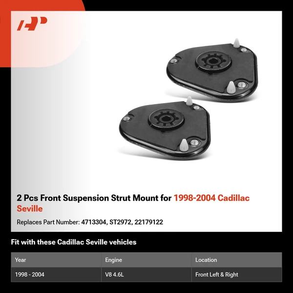 2 Pcs Front Suspension Strut Mount for 1998-2004 Cadillac Seville