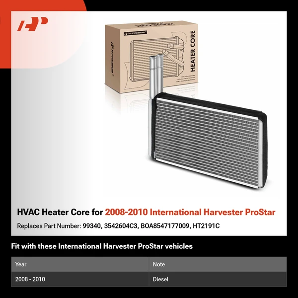HVAC Heater Core for 2008-2010 International Harvester ProStar