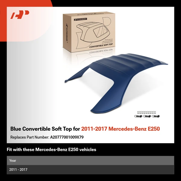 Blue Convertible Soft Top for 2011-2017 Mercedes-Benz E250