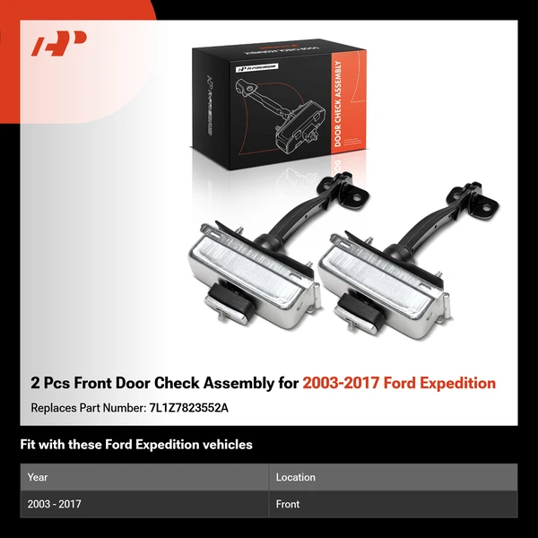 2 Pcs Front Door Check Assembly for 2003-2017 Ford Expedition